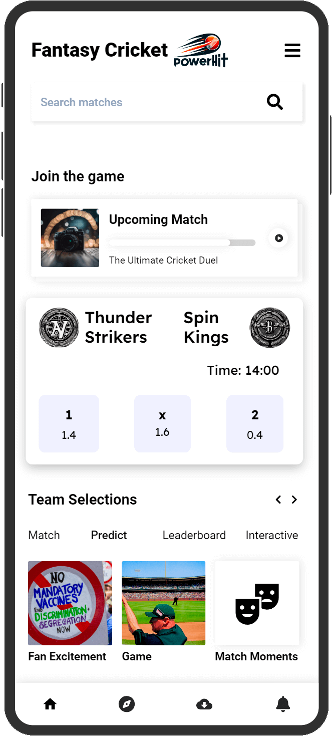 PowerHit app screenshot - Team building